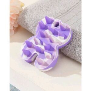 💕5/$18 New silicone Shampoo Massager in tye dye Purple and White